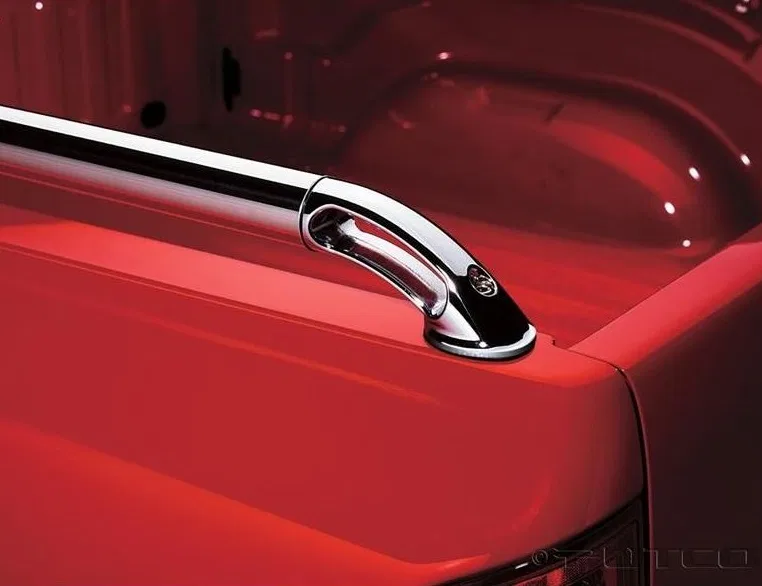 49855 – PUTCO Bed Side Rail, Direct-Fit Stake Pocket Mount Polished Stainless Steel With Built In Tie Down Not Compat...